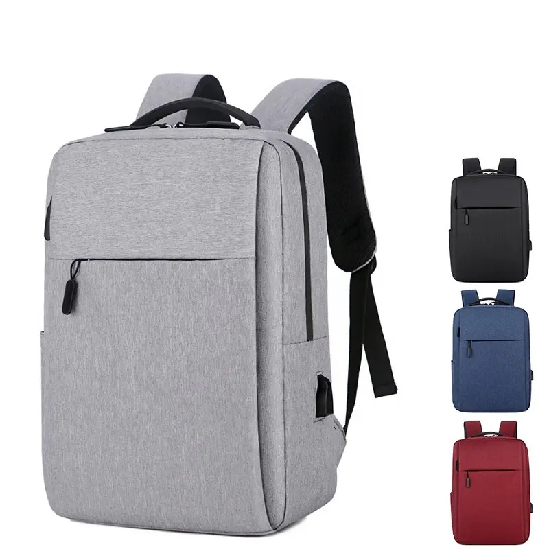Hot Selling Male Computer Backpack Print logo Business Casual Travel Laptop Backpack with USB Charging