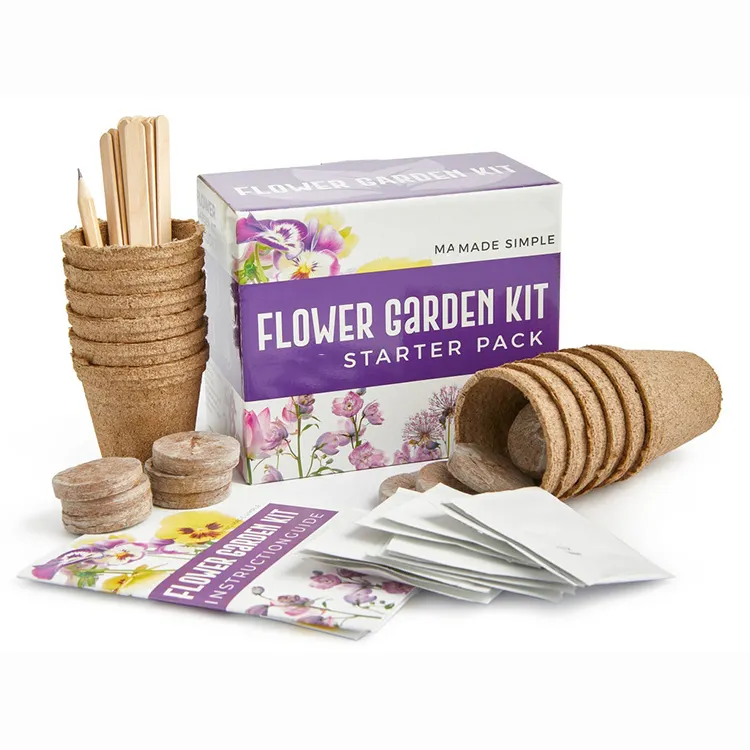 Home Kit Indoor Garden System Artificial Flowers Bonsai Tool Set DIY Grade Paper Material D-Grip Handles OEM Customization