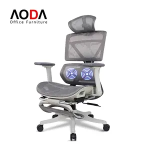 Wholesale Ergonomic Massage Office Chair With Footrest Sillas De Escritorio High Back Executive Desk Chair Sedia Da Ufficio