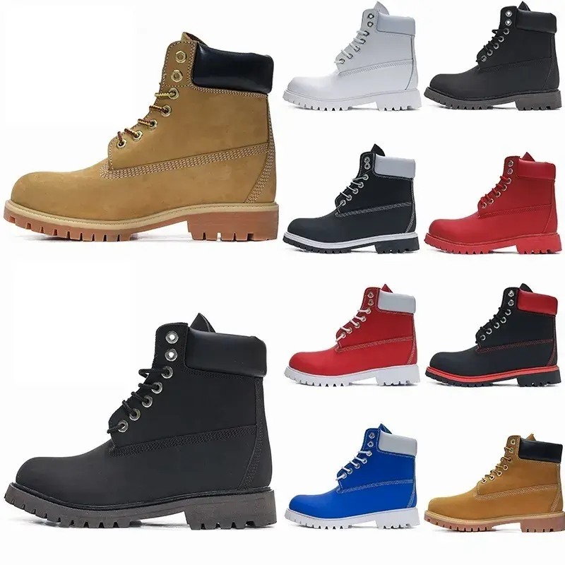 Original Designer's High Quality Brown Casual Top Boots Comfortable Ankle Height Increasing Luxury Snow Lace-Up Closure Leather