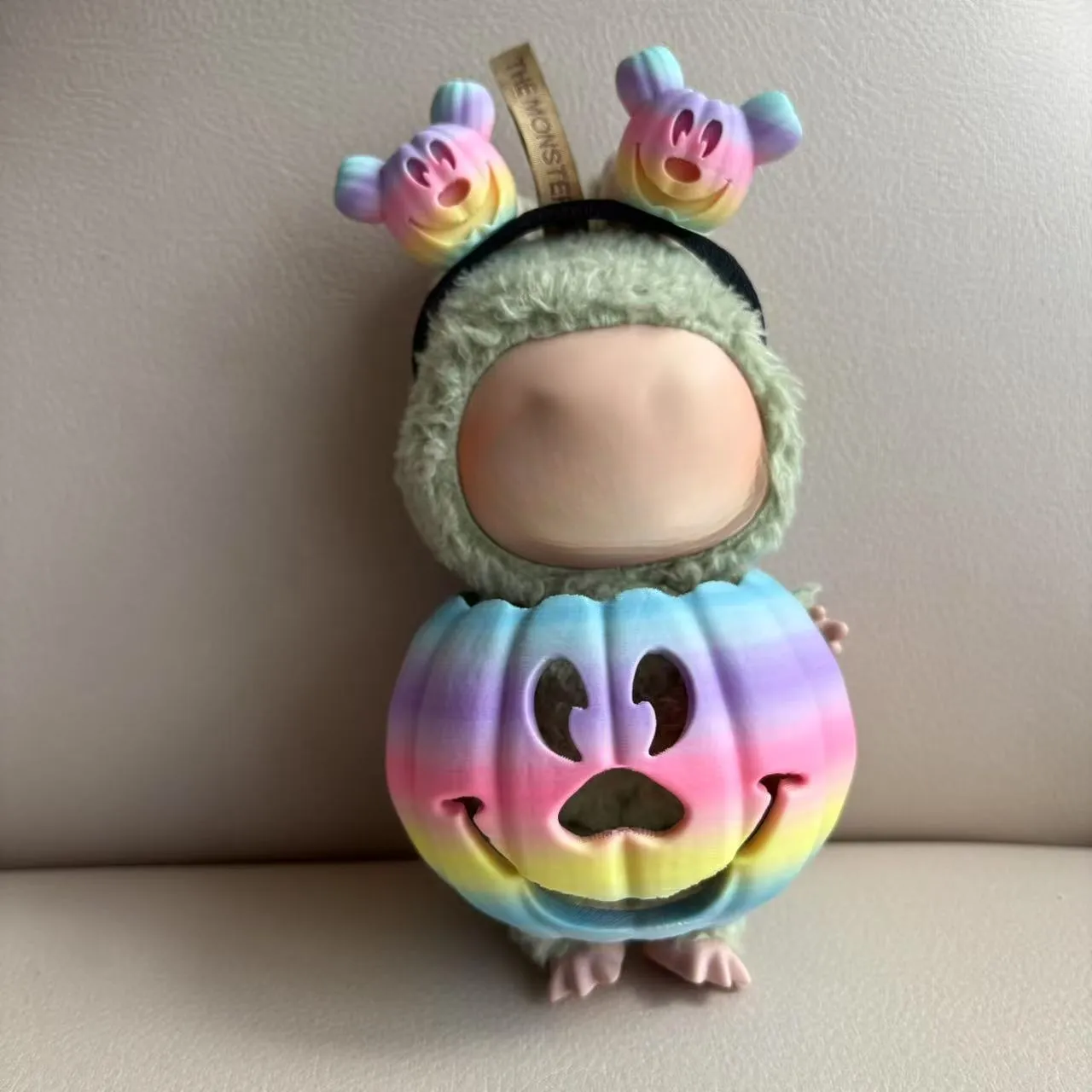 Lafufu Halloween Pumpkin Doll Clothing Set for 17cm Plush Doll-Cotton Material Stylish Toy Figure Decorative Gift Funny Novelty