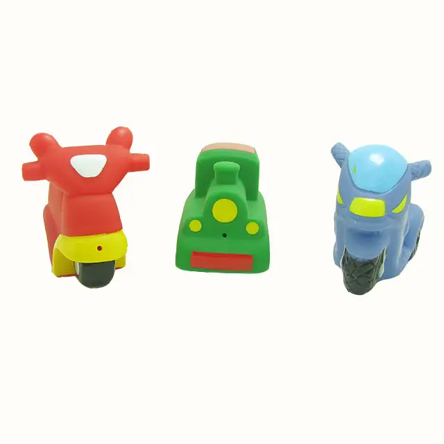 พลาสติกกันน้ำฉีดของเล่นอาบน้ำเด็กการ์ตูนยางยานพาหนะของเล่นอาบน้ำราคาถูก