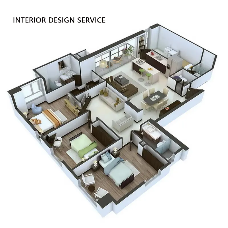 อิตาเลียนลักซัวรีโมเดิร์นออกแบบภายในงาน 3 d Rendering ตกแต่งบ้านออกแบบภายใน