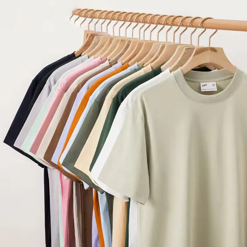 Clothing Manufacturer Wholesale Custom 250g 100% Cotton Blank Drop Shoulder Boxy T Shirt Plus Size Men's T-Shirts