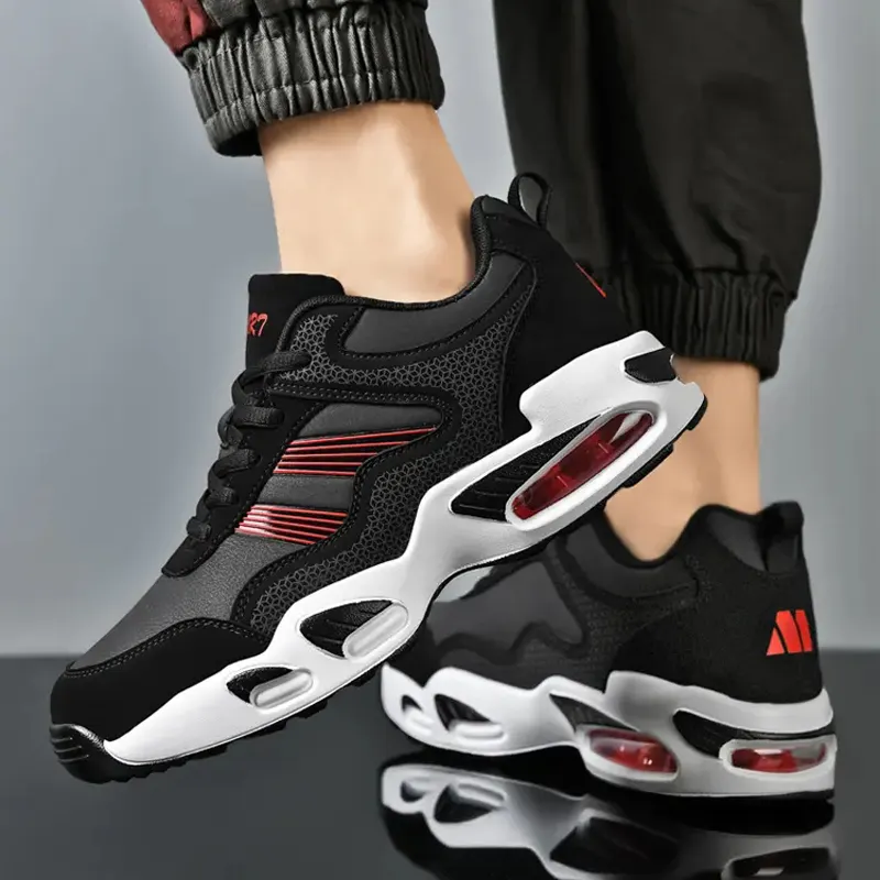 Logo Custom Man Fashion Sport Sneakers Large Size Air Cushion Comfortable and Fashionable Outdoor Running Sport Shoes