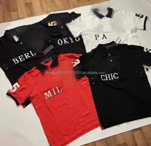 Top Quality Heavyweight 100% Cotton Custom Embroidery Logo Men Polo Shirt Casual Brand City Polos Tops Men's Polo Shirts