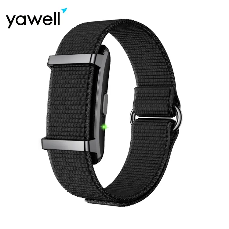 Yawell Custom White Label OEM Y25 สายรัดข้อมือสีดำสมาร์ทวอทช์ Sleep Health Sport Fitness Tracker Screenless Smart Band