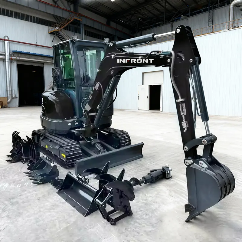 Free Shipping INFRONT Mini Excavator EPA Euro 5 Engine 3.5 Ton Crawler Micro Digger 1 Ton 2 Ton Mini Digger Bagger for Sale