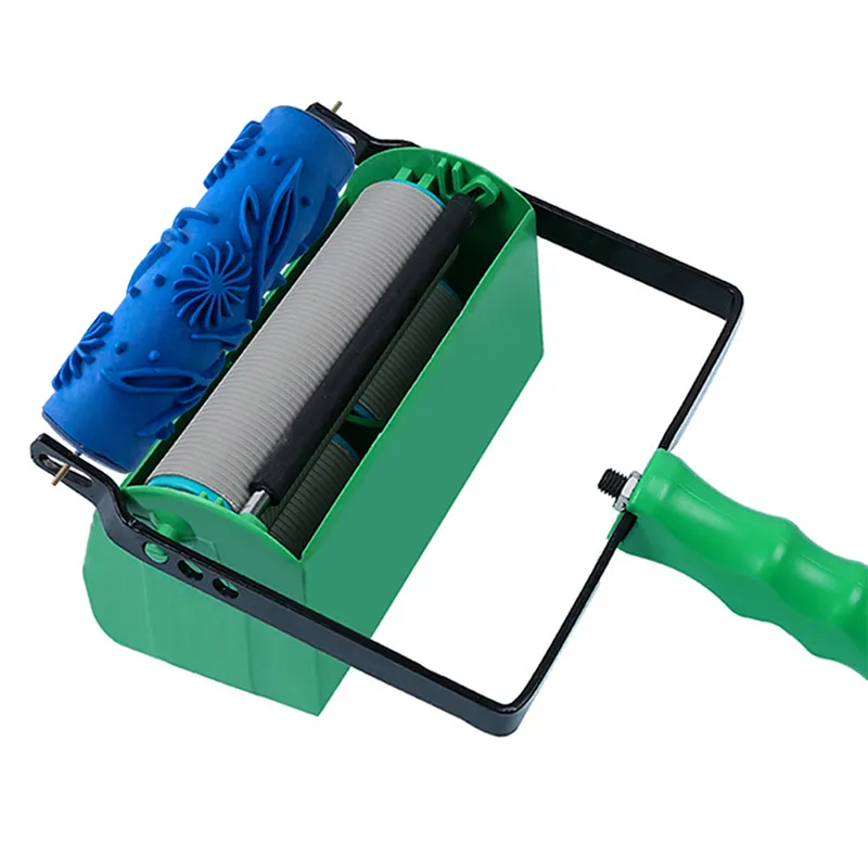 หลายรูปแบบลูกกลิ้ง 6 "ลูกกลิ้งยางแปรงชุดเครื่องมือ 3D รูปแบบวอลล์เปเปอร์ Home Room Decor เครื่องจิตรกรรม