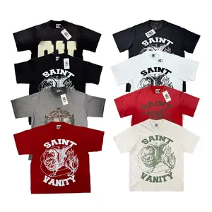 SAINT VANITY breathable summer T-Shirt streetwear fashion clothing manufacturers 100% cotton clothes custom t shirt for men