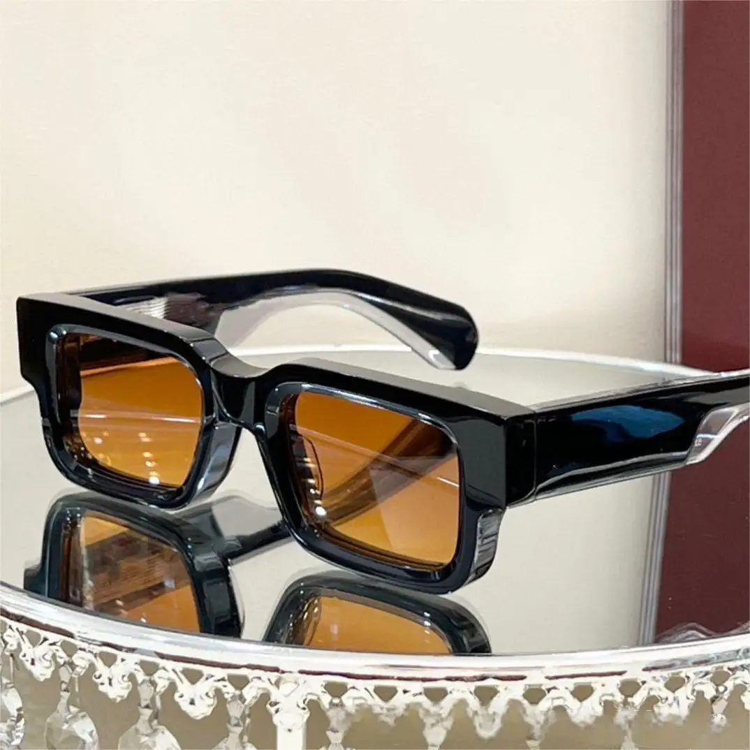 High-End Square Frame Cross-Border ยุโรปสไตล์อเมริกันแว่นตากันแดด Unisex หนา Acetate Polarized UV400 แว่นตากันแดด