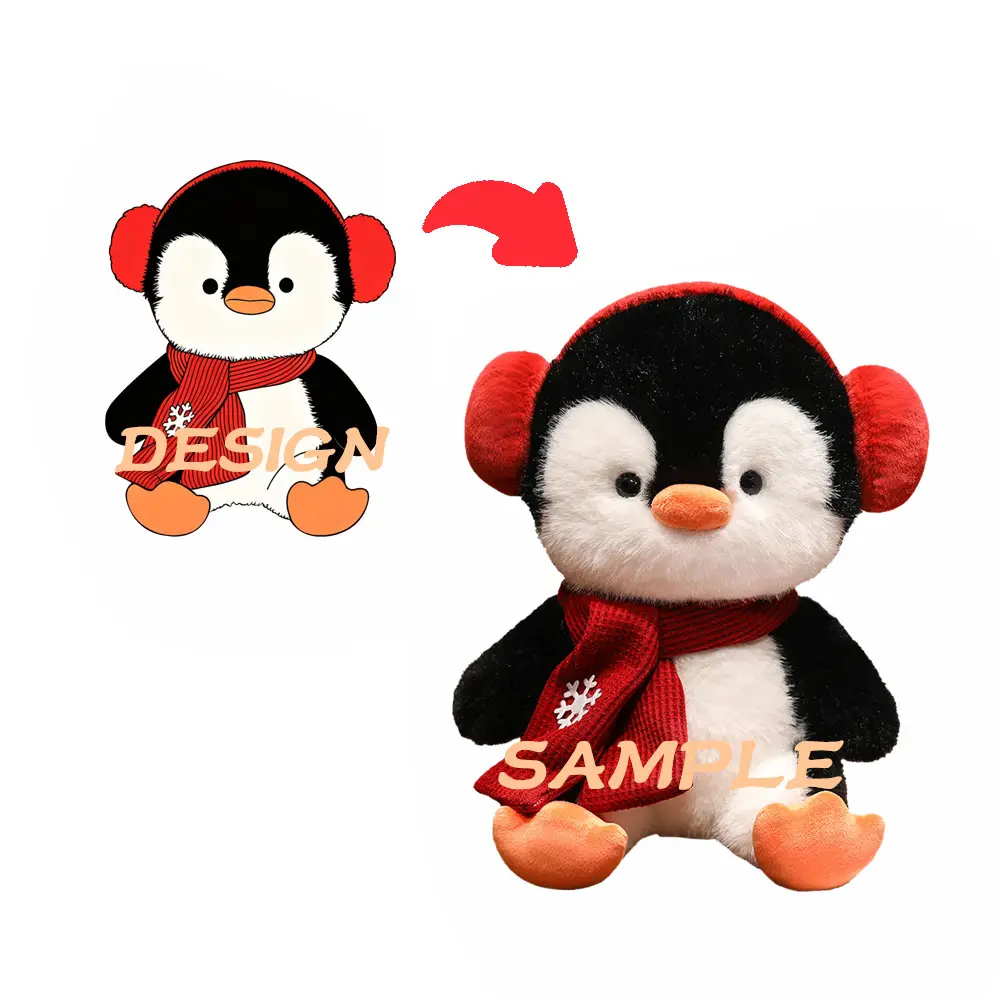 น่ารักเพนกวินตุ๊กตาของเล่นตุ๊กตา Super Soft PP Cotton ตาข่ายซับความเครียดบรรเทาของขวัญวันวาเลนไทน์สำหรับเด็ก