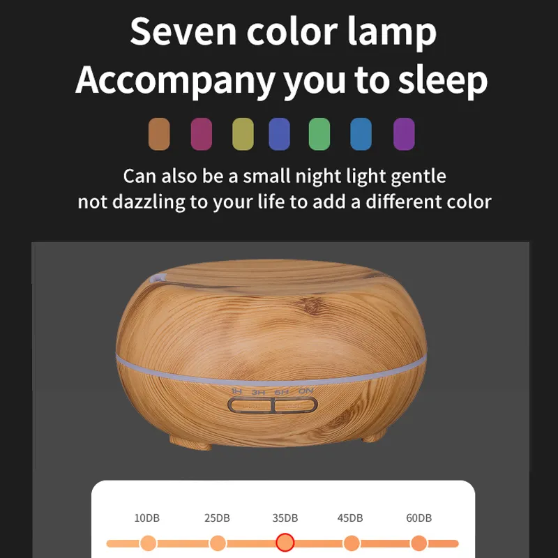 Electric Ultrasonic Oil Diffuser Wood Grain Home Appliance for Room Decoration Air Humidificateur Parfum Diffuseur