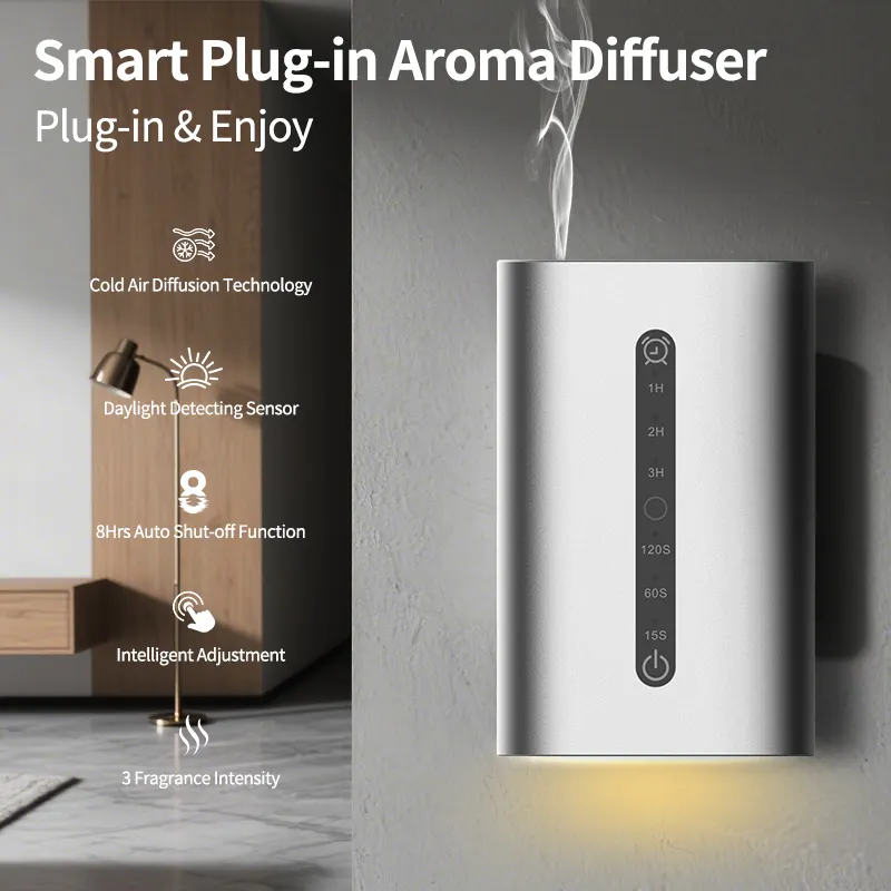 เครื่องฉีดน้ำกลิ่น Aroma-diffuser การตกแต่งที่หรูหราแบบกำหนดเองน้ำหอมในบ้าน Aroma Waterless น้ำมันหอมระเหยบริสุทธิ์ Plug-in Aroma Diffuser