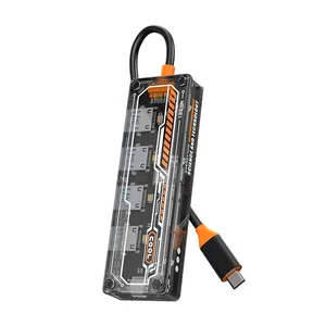 Factory Price Transparent 4 Port Computer Accessories New Design USB Por Hub Transparent Compatible USB Hub 4 in 1 Type c Hub