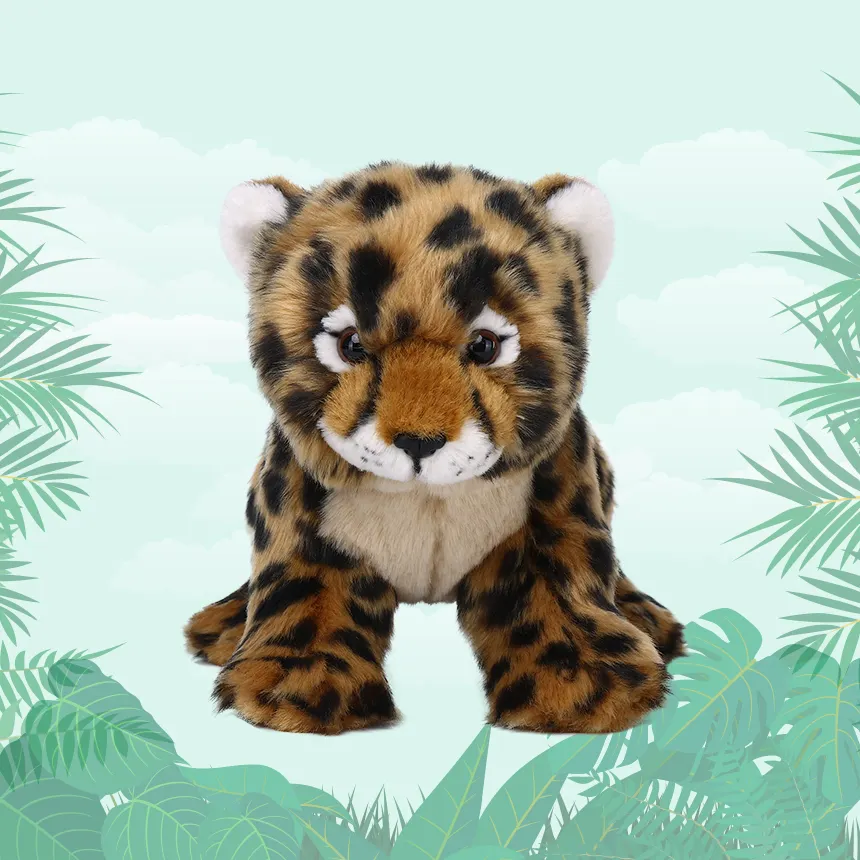 Somvil Baby Leopard ตุ๊กตาสัตว์ของเล่นน่ารัก Soft Plush ของเล่นสำหรับเด็ก