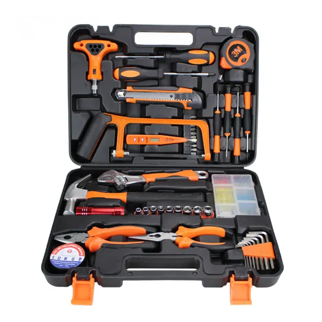 Household 46PC Combo Tools Multipurpose Hardware Toolbox House Decoration Electrician Carpentry Repair Hand Tools Set