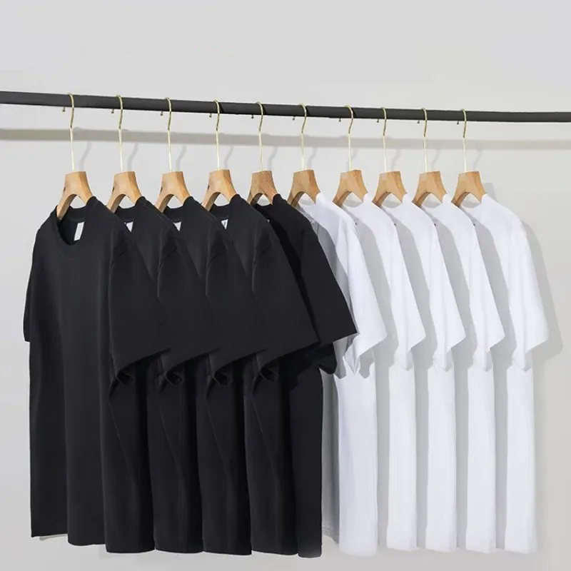 เสื้อยืดเฮฟวี่เวทผู้ใหญ่ขายส่งเสื้อยืดแบบกำหนดเองหนักมากพัฟเสื้อยืดขนาดใหญ่สำหรับผู้ชายด้านหลัง