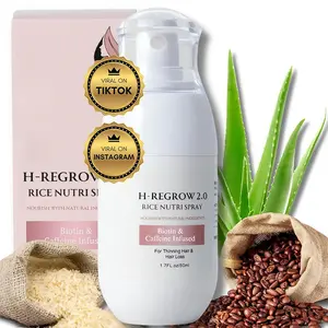H-REGROW2.0 Rice Nutri Spray Cross-Border Hair Care Essential Oil Organic Herbal Vegan Toughness Hair Beauty Personal Care