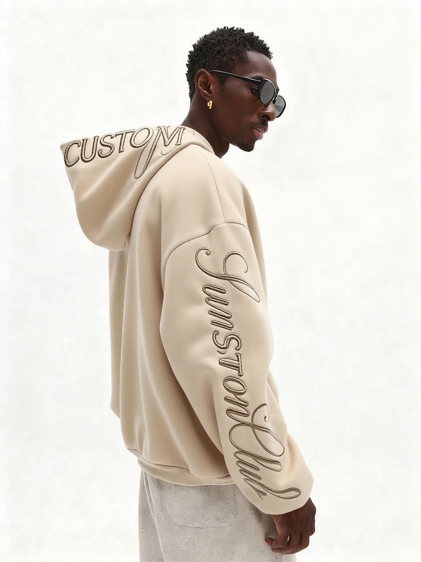 LTD-H1015 แหล่งผู้ผลิตที่กำหนดเองศิลปะตัวอักษร 3Dปักพรีเมี่ยมขนาดใหญ่Hoodiesผู้หญิงHoodiesผู้ชาย