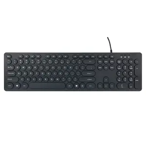 Hot Sale Computer Accessory USB Membrane Keyboard Punk Wired Gaming Slient Keyboard RGB Retro Feel 104 Keys Laptop Keyboard