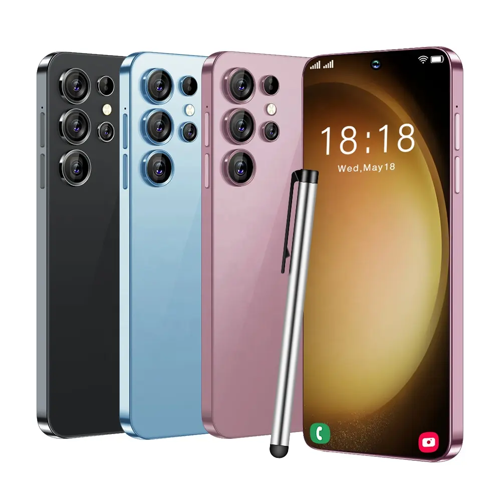 Mobile Phones S24 Ultra 4G 5g 7.3 Inch Android 12 6800mAh Face Unlocked Free Shipping Smartphone