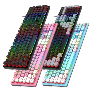 K4 Game Wired Keyboard Punk Color Matching Luminous Mechanical Feel Fashion Desktop Computer Accessories