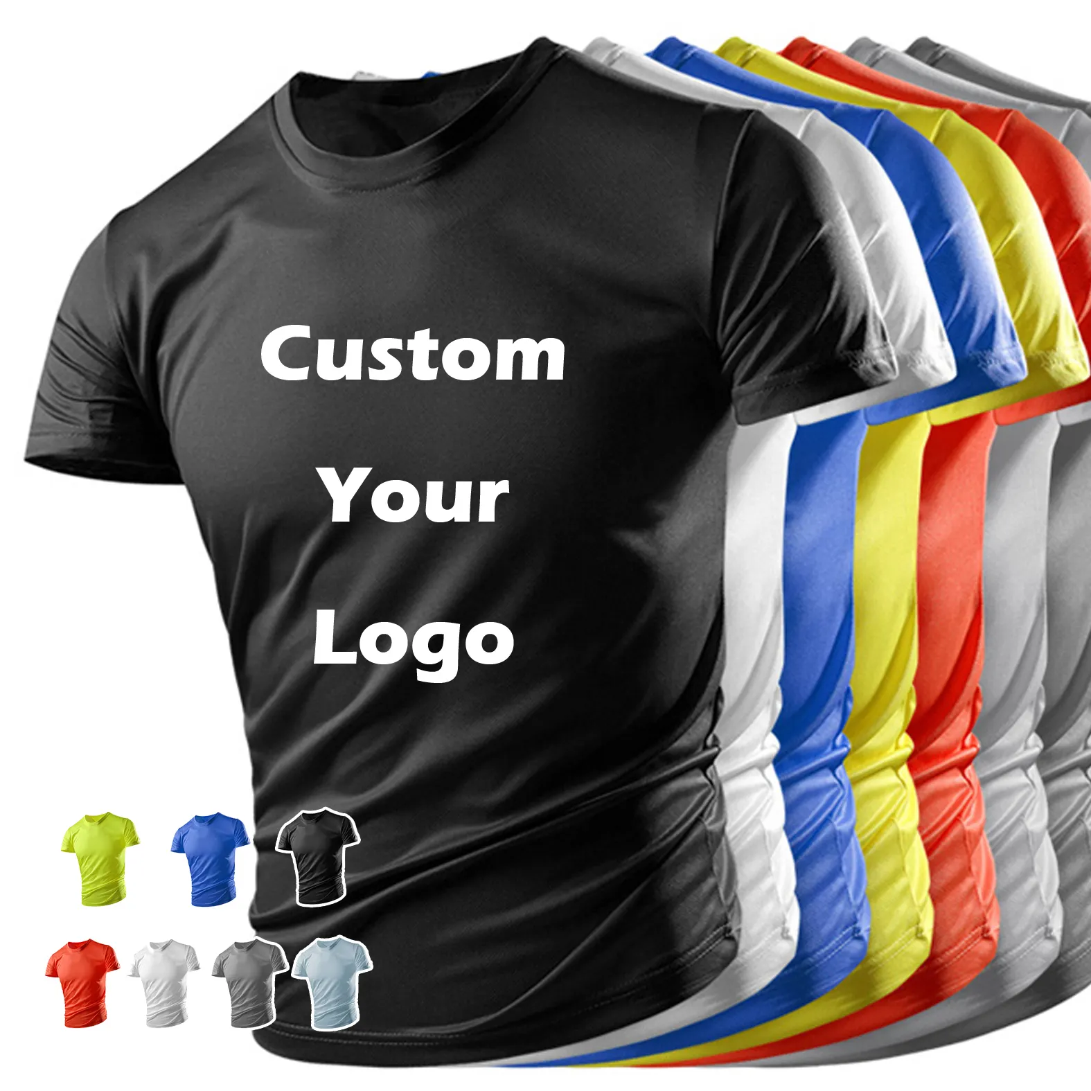 Plain Men's t Shirt 100% Cotton Tee Quick Dry Fit Tshirts Custom Sublimation Printing logo Unisex Gym Sports T-shirts for Men
