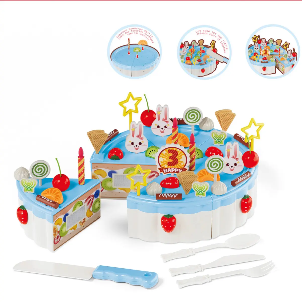 High Quality Wholesale Interactive Kids Educational Toy Plastic Kitchen Toys Set with Realistic Sounds Lights for Birthday Play