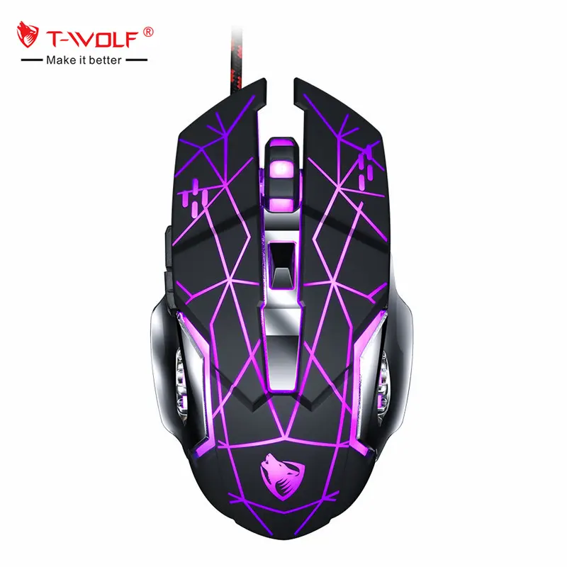 Good Price TWOLF Wired Mouse Computer Usb Wired Backlit Business Office Mouse Gaming Mouse of Computer Accessories and Parts