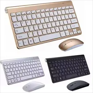 Ultra-Thin 2.4G USB Wireless Mini Mouse and Keyboard Kit 1200 DPI Waterproof Gaming Set for Laptop/Desktop