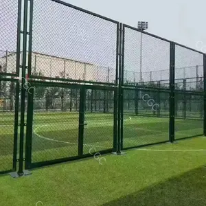 Customized Football Field Outdoor Equipment Football Fence/Cage/Mesh with Artificial Turf/Grass LED Light