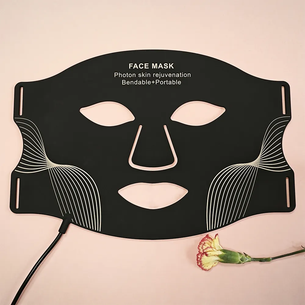 Rechargeable Silicone LED Face Mask Skin Rejuvenation Mask Beauty Health Anti-Wrinkle Brighten Home Use