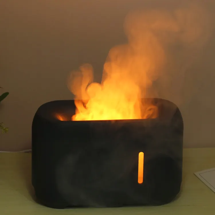 ปรับแต่งพลาสติกไฟฟ้าใหม่กระจายกลิ่นหอมจำลองเปลวไฟห้องนอนแสงความชื้นใช้ในครัวเรือนน้ำมันหอมระเหย