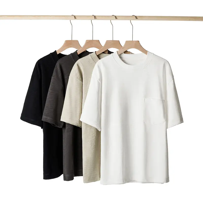 YWGH Spring 230gsm 100% Combed Cotton T-Shirt Bulk Stock Plain Tee for Screen Printing Custom Design Unisex Apparel