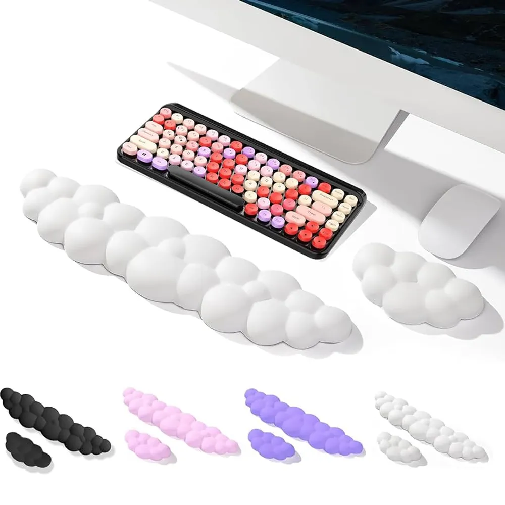 High Quality Ergonomic Anti-Slip Eco-friendly Water Resistant Customizable Computer Accessories 3D Cloud Wrist Rest Mouse Pad