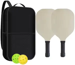 Customized Professional Poplar Wooden Pickleball Paddle Racket for Training Outdoor Sports Equipment