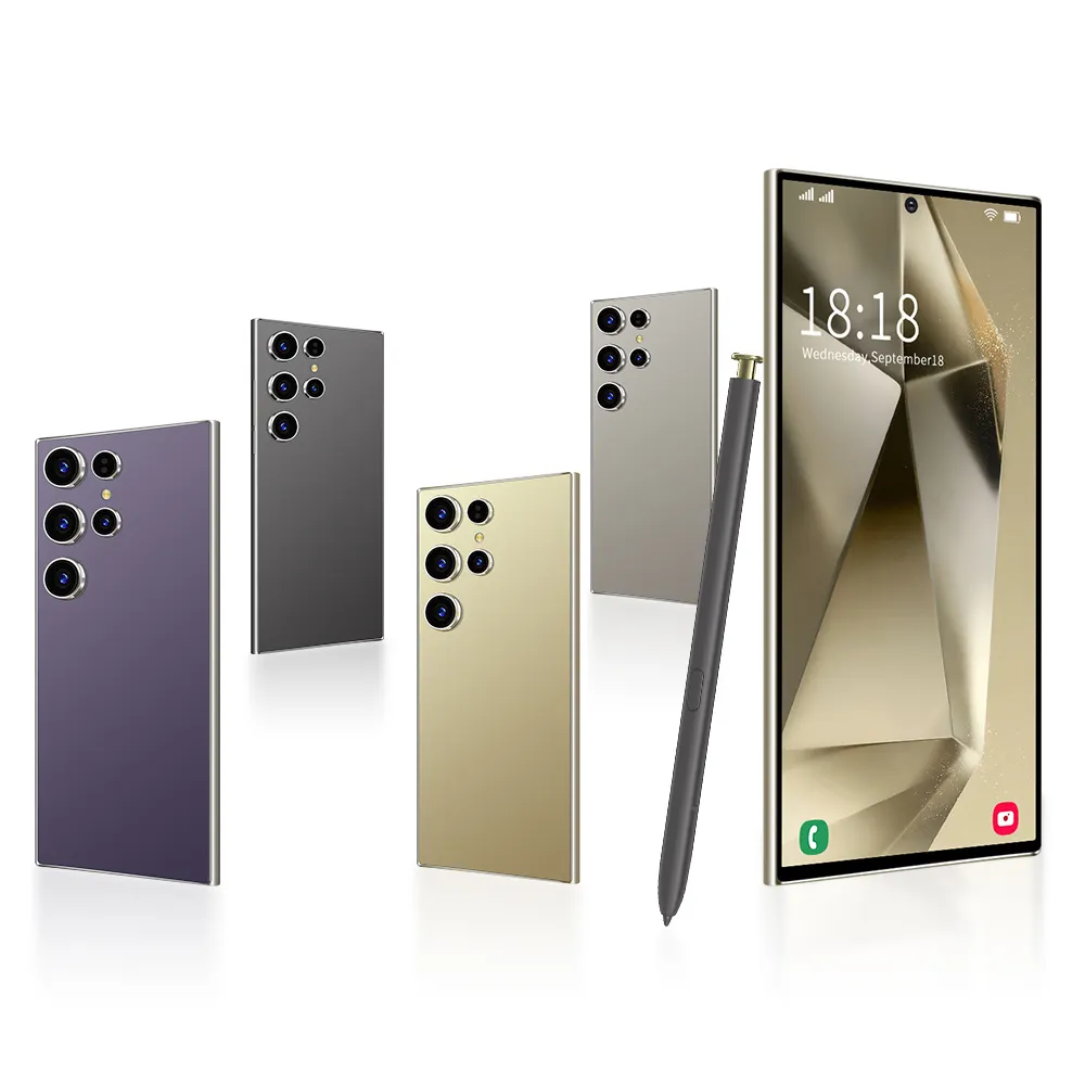 2025 S24 Ultra สมาร์ทโฟน 5G ขนาด 7.3 นิ้ว 16G + 1TB ปลดล็อคโทรศัพท์มือถือพร้อม ROM 256GB สำหรับเล่นเกม Android 14