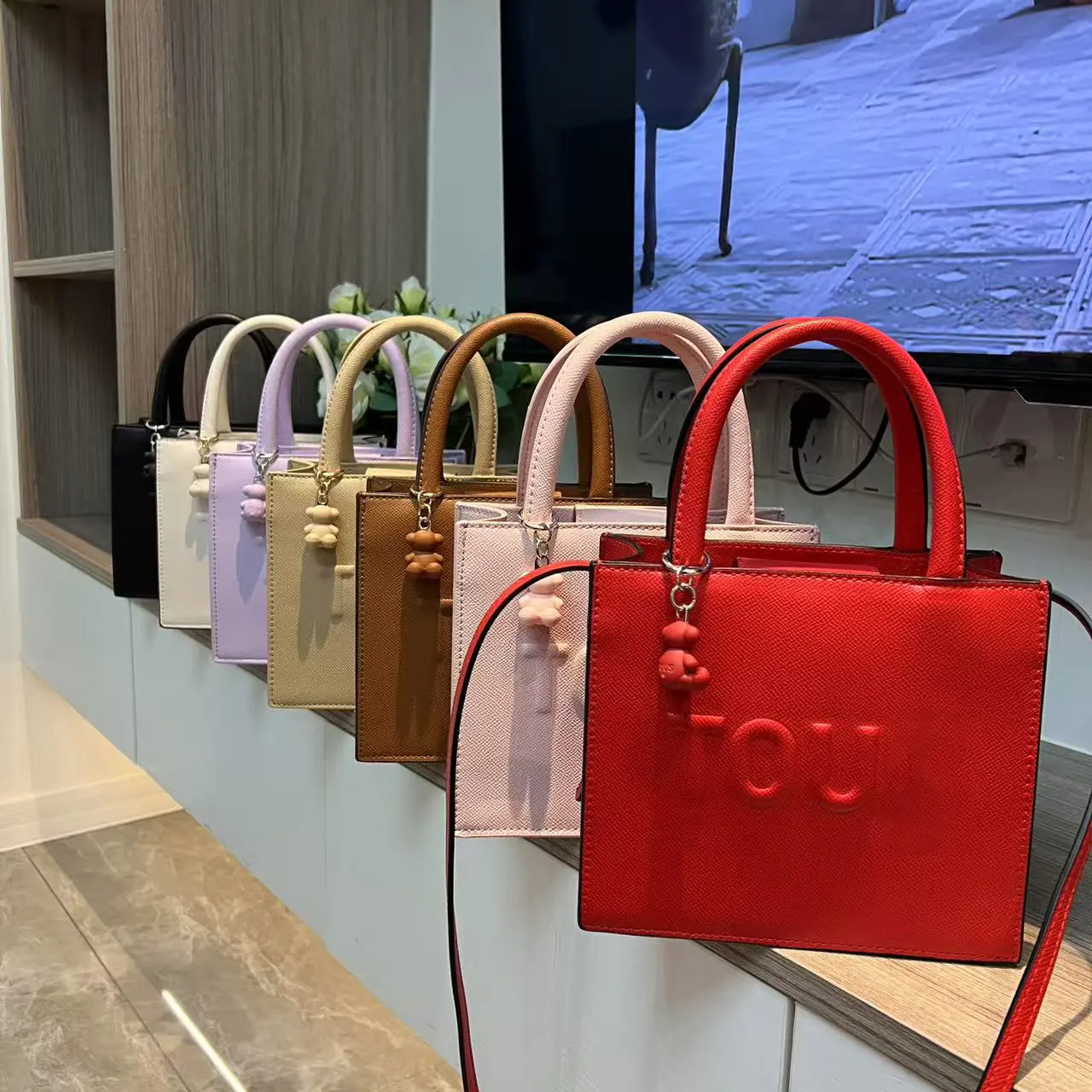 Versatile touses tote bag large capacity crossbody bag simple PU shoulder bag