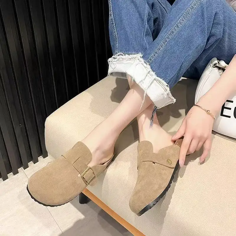 2026 Women's Fashion Trend Summer Half Slip-On Platform Thick-Soled Baotou Lazy Shoes EVA New Explosion-Style Outdoor