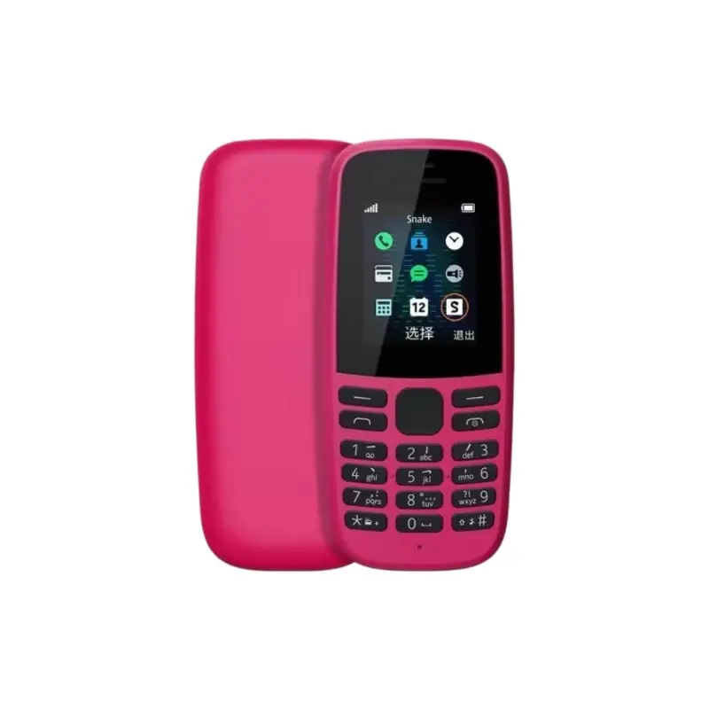 ขายส่ง GSM Cellular Phone105 Dual Sim แป้นพิมพ์ภาษาอังกฤษปลดล็อกโทรศัพท์สภาพใหม่สำหรับ Nokia 105 (2019)