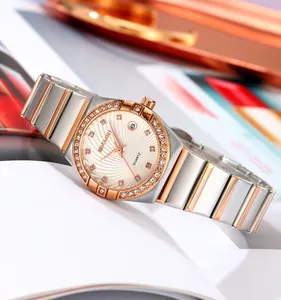 SKMEI 2342 Wholesale Watch for Women Luxury Jewelry Stainless Teel Quartz Wristwatches Waterproof Fashion Girl Watch