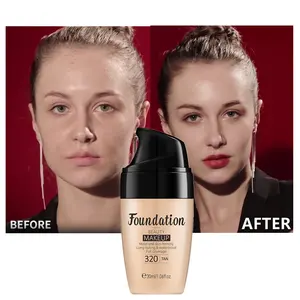 Beauty Makeup Cosmetic Products Organic Waterproof Long Lasting Soft Smooth Full Coverage Professional Liquid Foundation