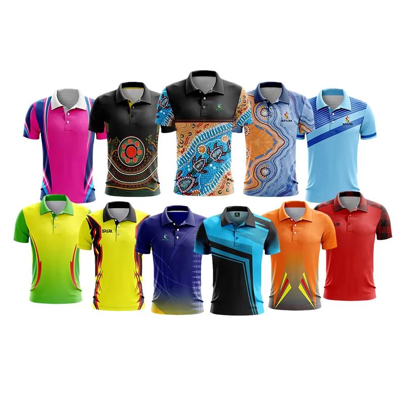 Wholesale Customized 100% Polyester Aborigines Polo Shirts Quick Dry Breathable Indigenous Sublimated Plus Size Men's T-Shirts