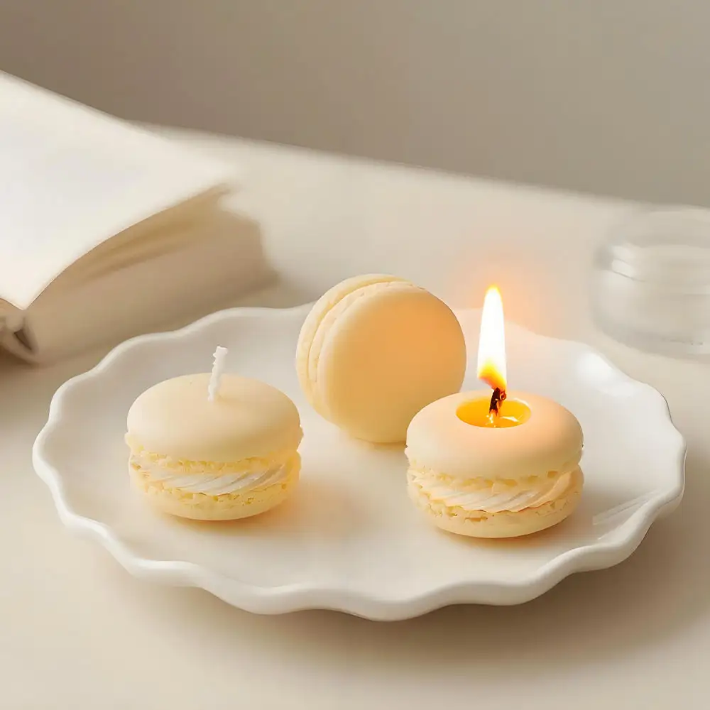 DIY Macron แซนวิชบิสกิตซิลิโคนเค้กรูปแม่พิมพ์สำหรับตกแต่งบ้านเบเกอรี่สบู่เรซิ่น Reusable ที่กำหนดเองสีเครื่องมือ