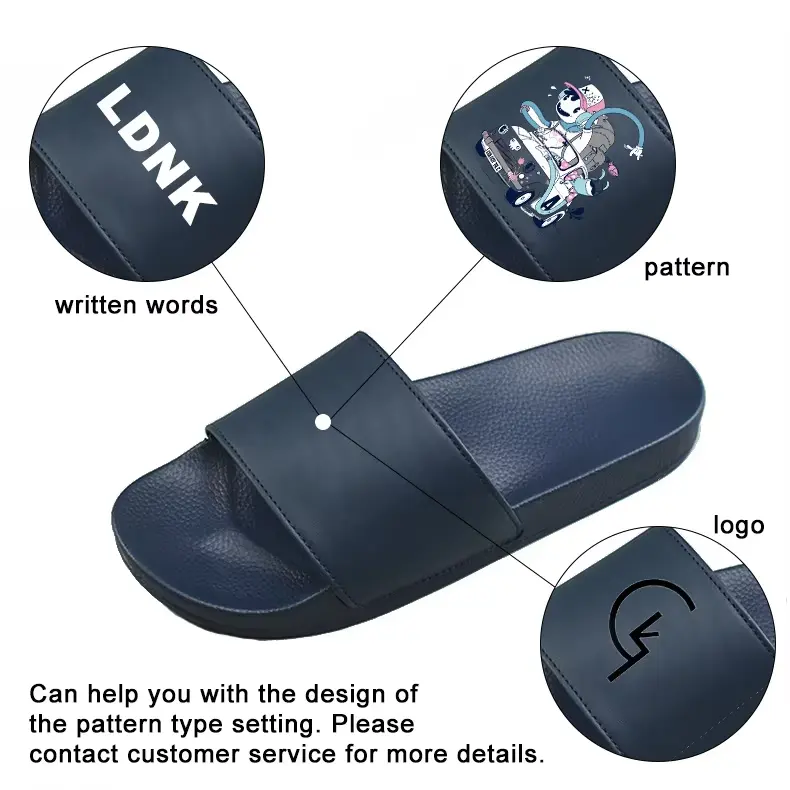 BreezeStep Custom Logo Beach Sandals Hot Summer Unisex PVC Slippers Embossed Slide for Men and Women Bathroom Use