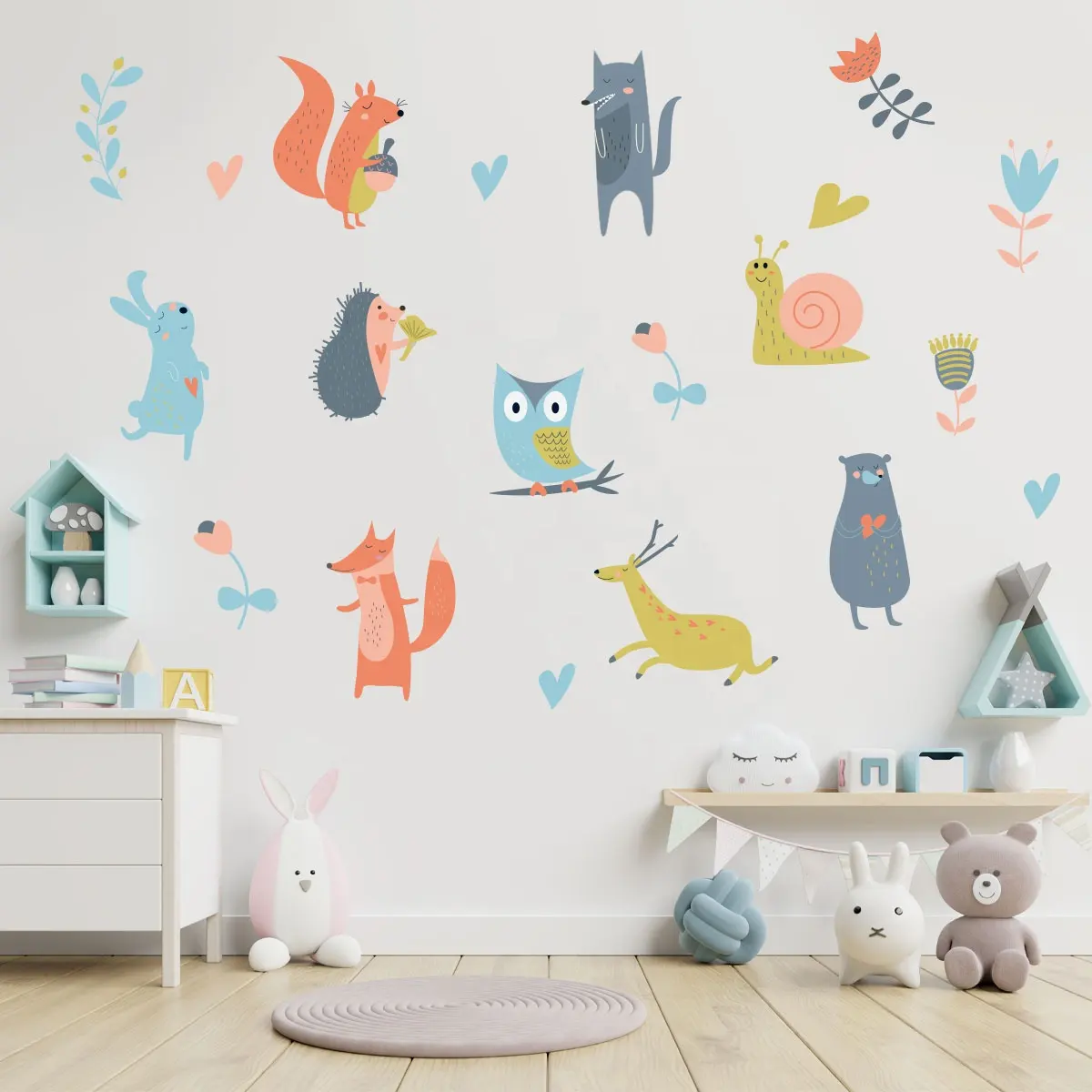 ขายส่งขายปลีกสติ๊กเกอร์ติดผนังที่ถอดออกได้รูปลอกปลอดสารพิษ PVC/ผ้า/วัสดุไวนิลตกแต่งบ้านภาพจิตรกรรมฝาผนังเด็กห้องนั่งเล่นห้องนอนสติกเกอร์