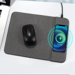 15W Wireless Charging Multifunctional Mouse Pad with Phone Holder Custom Computer Office Accessories