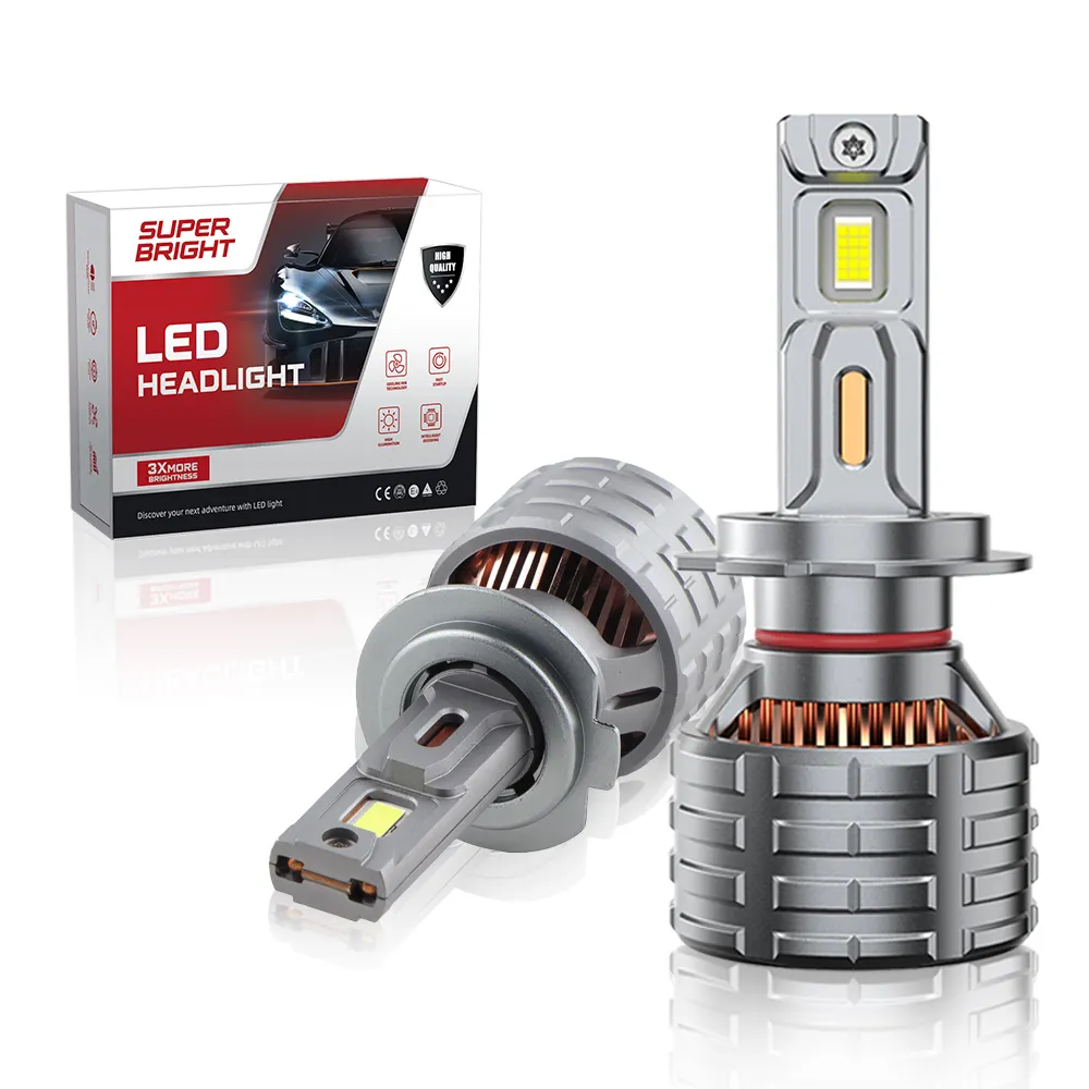 Super Bright 200W 30000LM H7 Led Headlight Bulb Four Copper Pipes 9005 9006 H4 H11 H7 Led Lights for Cars