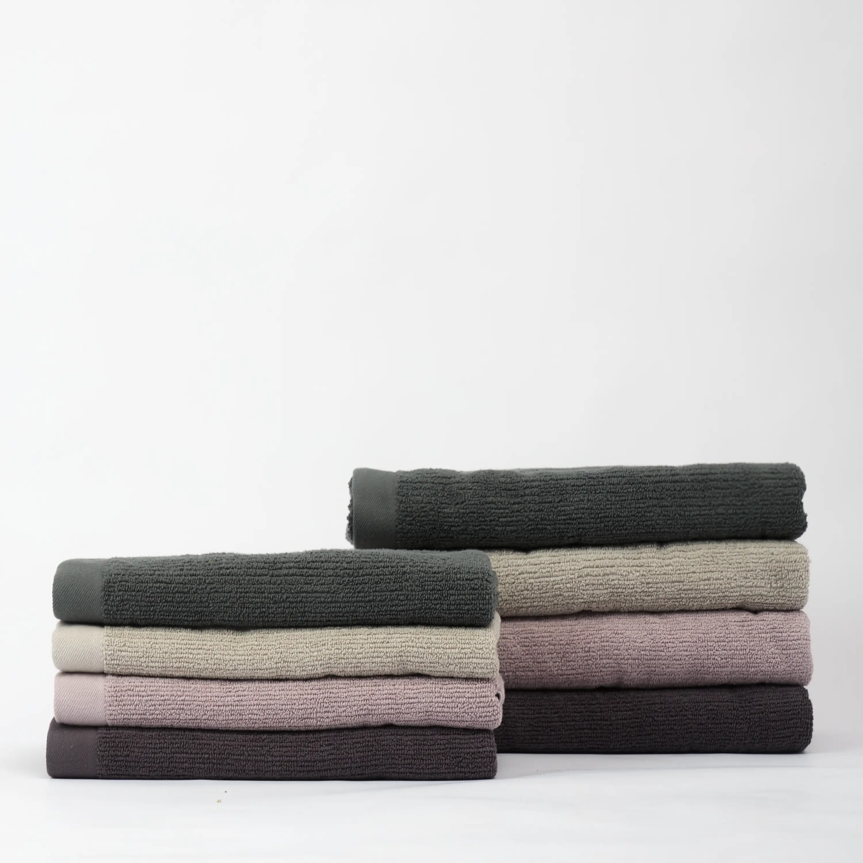 ชุดผ้าขนหนูผ้าฝ้ายแสนสบายทุกวัน Martin 2PCS Face Bath ดูดซับนุ่มและทนทานสำหรับบ้านและโรงแรม